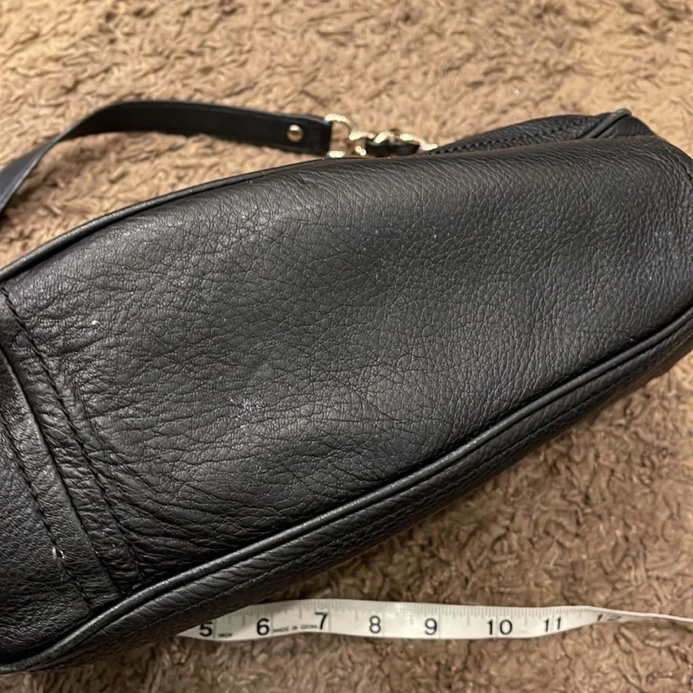 Kate Spade New York Black Grained Leather Shoulder Bag